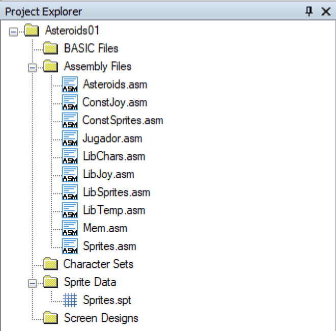 Asteroids - Estructura inicial