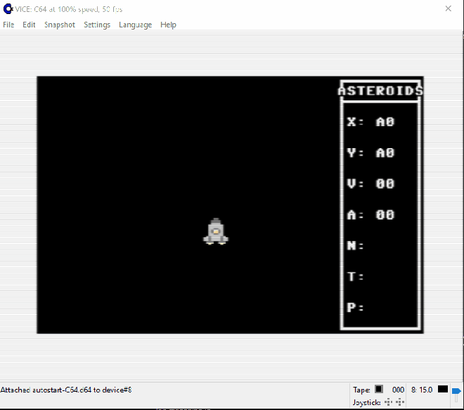Asteroids - Nave disparando2