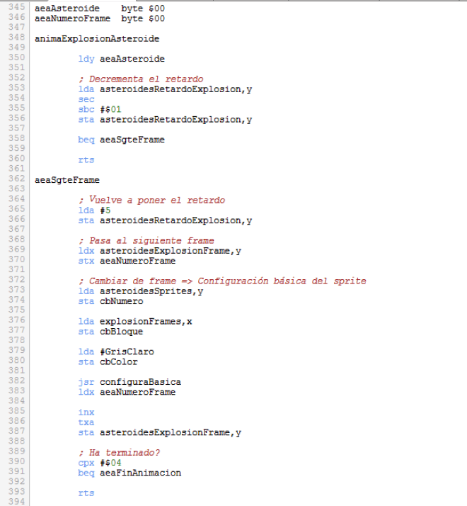 Asteroids - Anima explosión asteroides