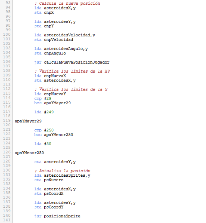 Asteroids - Mover asteroides