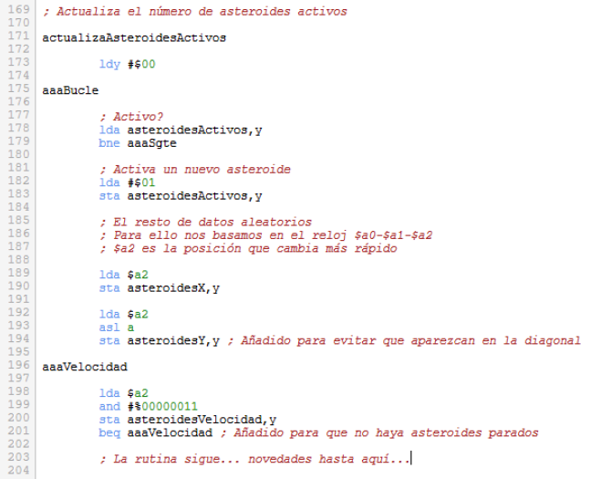 Asteroids - Novedades actualiza asteroides
