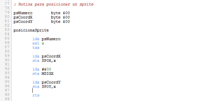 Asteroids - Posicionar sprite