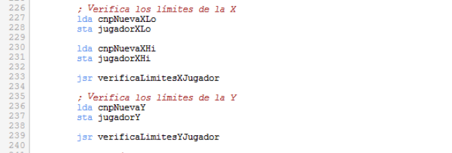 Asteroids - Verificación límites