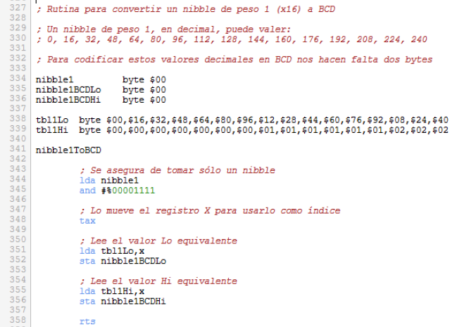 Asteroids - Rutina nibble1ToBCD